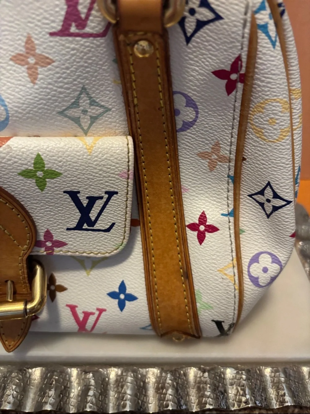 Louis Vuitton White Multicolor Monogram Priscilla Murakami purse bag - Picture 3 of 16